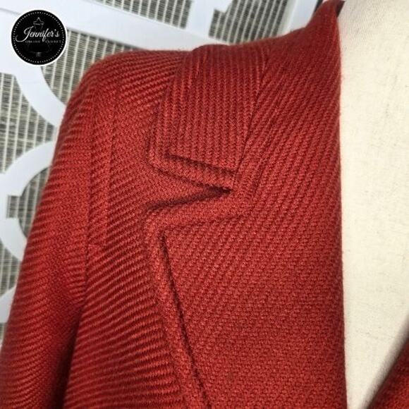 Talbots Rust Wool Blend One Button Swing Blazer/Jacket Size 12 - Picture 4 of 10